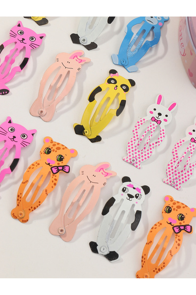 Take Two By Styli 16-Piece Animal Pattern Hair Clips