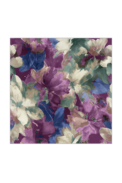 Bursa İpek Purple Aura Pattern Organic Scarf