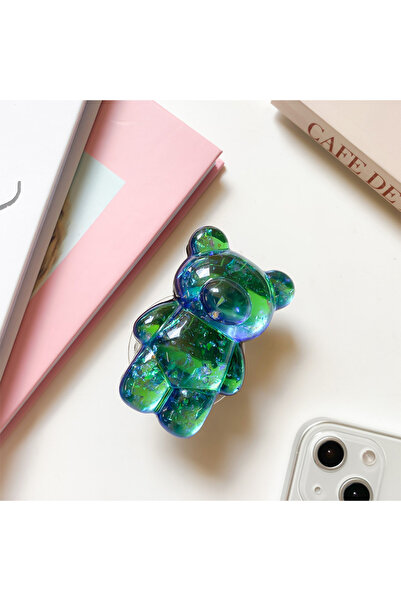 choice2 3 Korean 3D Glitter Bear Cell Phone Holder Grip Tok Bracket for iPhon...