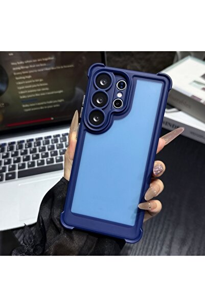 Choice14 Galaxy S24 Ultra Blue Shockproof Clear Matte Armor Case For S26 S25 ...