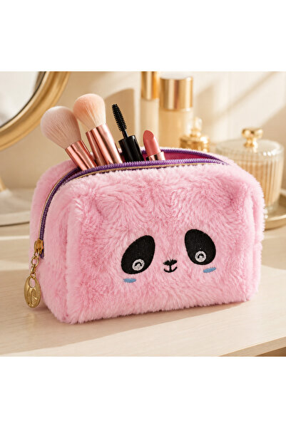 nnevora Plush Pen Holder and Makeup Bag Zippered Multi-Purpose Organizer Bag ...