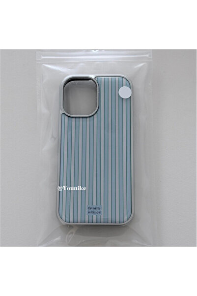 Choice12 iPhone 16 Pro Max 2 Ins Korean Green & Blue Stripes Electroplated Dr...