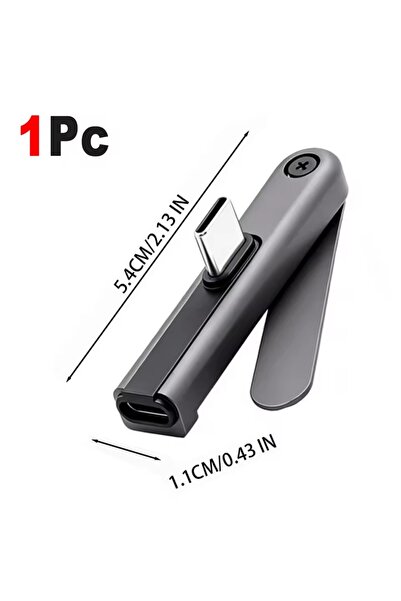 Choice 1 قطعة أو 2 قطعة محول صوت محمول من USB C إلى 3.5 ملم قابل للطي مع حامل...