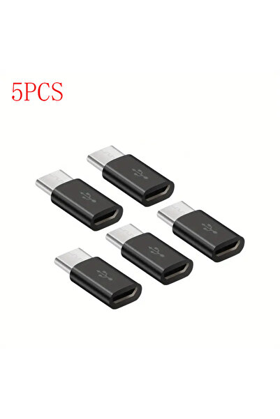 choice2 Black(5PCS) USB Type C Adapter Micro USB to Type-C Conversion Connect...