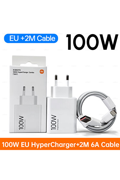 choice2 XIAOMI 100W EU and 2m Cable 17T Pro Original 100W Charger USB Type C ...
