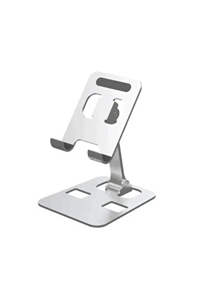 Choice silver Aluminum Alloy Desktop Mobile Phone Stand Foldable iPad Tablet ...