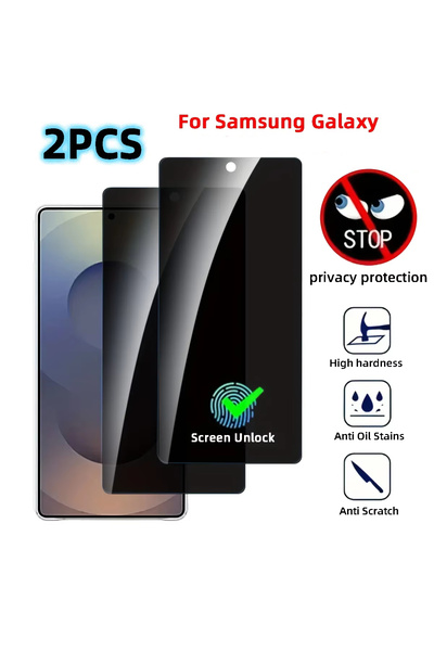 Choice3 Anti Peeping 2PCS Galaxy S24 Ultra 1-2PCS Fingerprint Unlock Anti Spy...