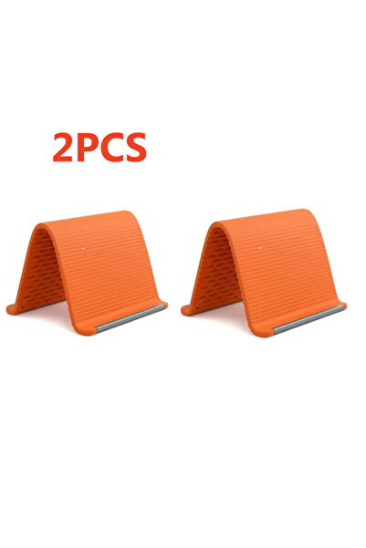 Choice1 2PCS Orange 3/1PCS Flexible Foldable Silicone Phone Holder Portable A...