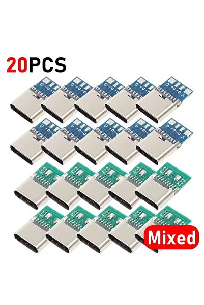 Choice4 20X-Mixed 1-20Pcs Type C Female Connectors Jack with Dual 5.1K Resist...