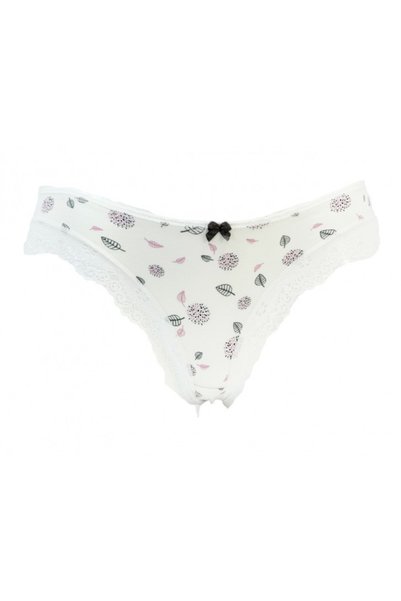 HUNEX UNDERWEAR ΓΥΝΑΙΚΕΙΟ ΣΛΙΠ ΜΕ ΔΑΝΤΕΛΑ ΣΤΟ ΤΕΛΟ ΛΕΥΚΟ 5720-01LEY, Μέγεθος M