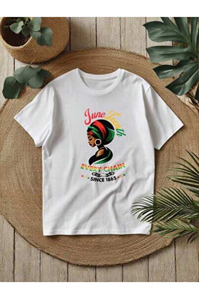 NOURAM Women's Freedom Day Print T-Shirt | Featuring The "Breaking Every Chai...