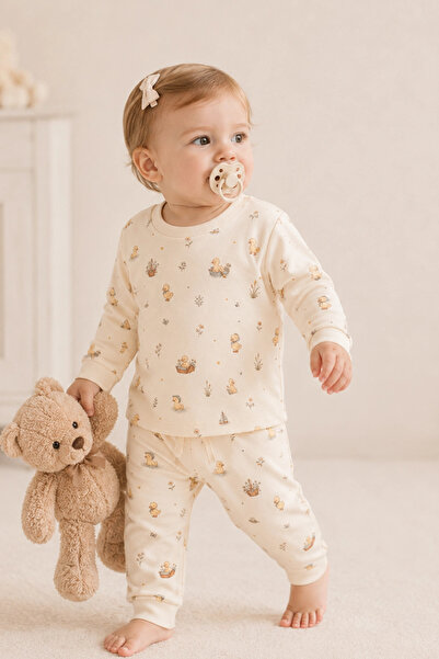 Divonette Unisex Baby Cute Chick Printed Pajama Set