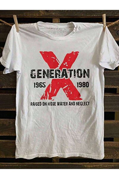 9JY Front "1965-1980 Generation" Outdated Pattern Printed Round Neck Short Sl...