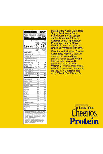 General Mills Cheerios Protein Cereal, Cookies and Crème, 8 g Protein, Large Size, 11.2 oz