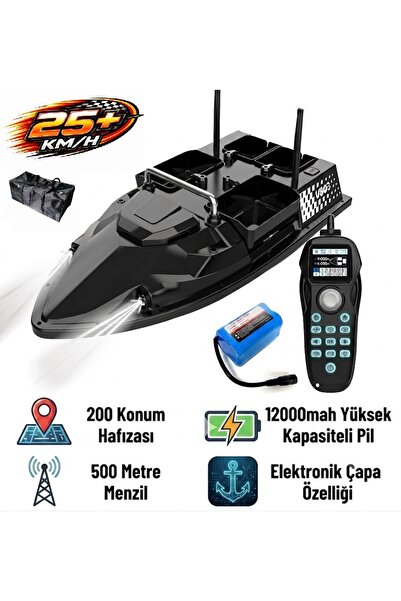 HobbyRcModels SAZAN YEMLEME BOTU Flytec V803 Pro 500M Menzilli, GPS'li, 200 K...
