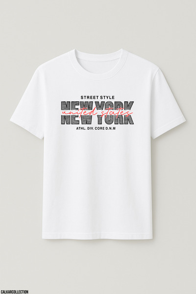 CALKARCOLLECTION Unisex Oversize New York Street Tshirt