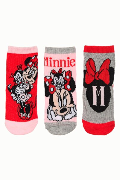 Sun City Fashion Group Σετ 3 ζευγάρια κάλτσες baby "Minnie mouse" κόκκινο