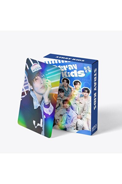 Kpop Dünyasi STRAY KIDS '' Stay '' Çift Yön Baskılı Hologramlı / Lomo Card Seti (60 Pcs)