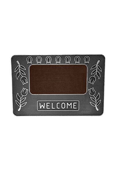 Casa Plastor Welcome brown rubber doormat and carpet 60x40 cm