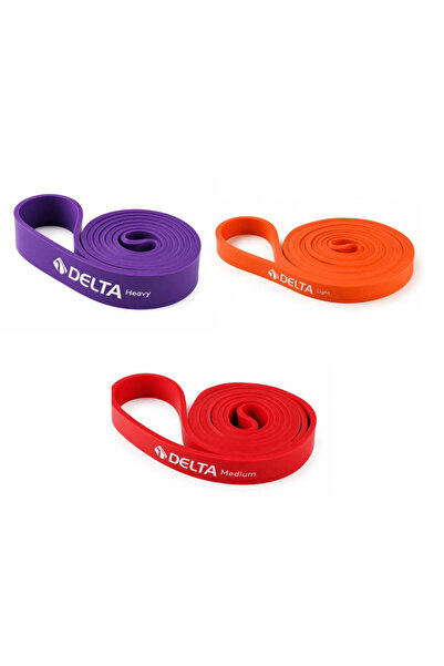 Delta 15 25 35 kg Resistance Band Set Barfiks Rubber Set Muscle and Strength ...