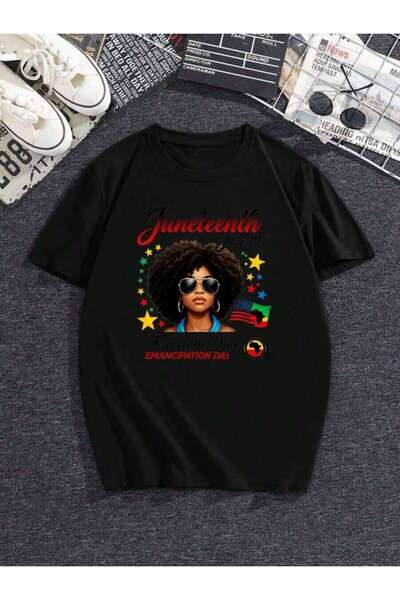 9JY Junettenh T-Shirt. Worn On Freedom Day. African Style Design. Black Histo...