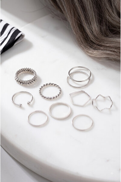 Ervalina Set of 11 Geometric Rings