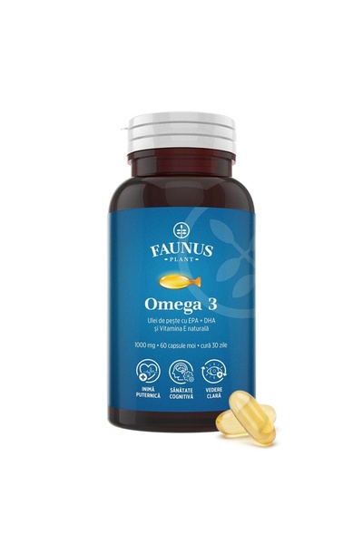 Faunus Plant Omega 3, 1000 mg, 60 capsule, Faunus