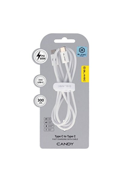 Blavec Candy Πλεγμένο Καλώδιο Δεδομένων και Γρήγορης Φόρτισης PD 60W 3A (CCA-...