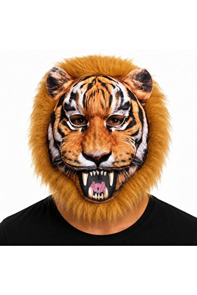 Generic Brand Brown Mane Long-Haired Tiger Eva Mask