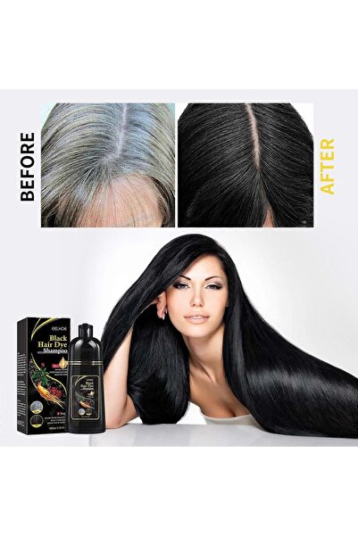 EELHOE Șampon Colorant Negru 3 în 1 pentru Păr, 100 ml – Acoperire Fire Albe,...