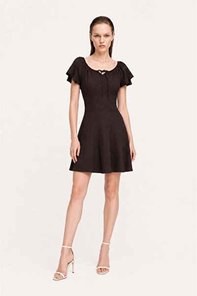 HAKKE Boat Neck Midi Length Dress