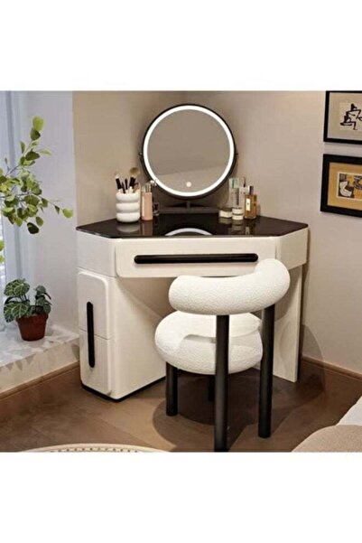 KEKE Contemporary LED Dressing Table – Elegant Storage and Smart Lighting Sol...