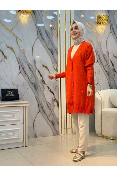 NY Mehlika Exclusive سترة نيو مهليكا كولد سوتير مزينة بالأحجار من الأمام 3246