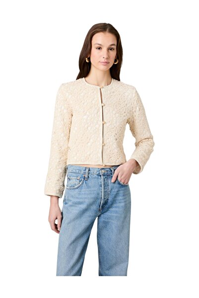 French Connection Women Geo Shell Texture Woven Slim Jacket