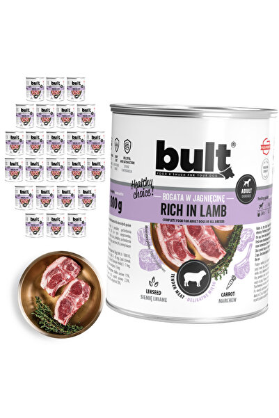 Bult Hrană umedă completă pentru câini, bogată în miel, cutie 24x800g
