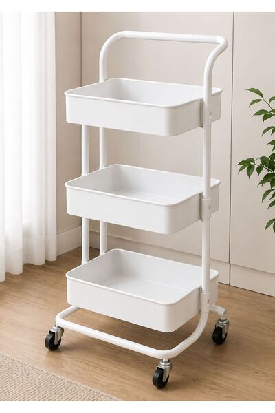 TSUMAB 3-Tier Rolling Storage Cart with Wheels – Multipurpose Mobile Utility ...