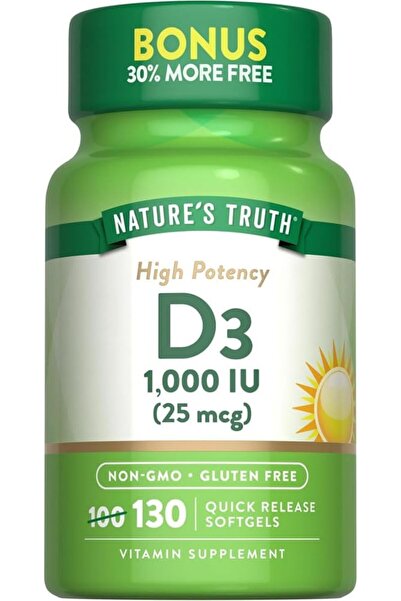 Nature's Truth Vitamin D3 1000 Iu 130 Capsules