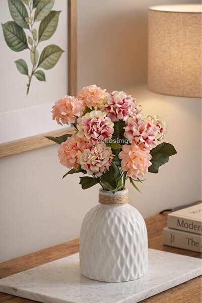 Dekosimge Artificial Hydrangea Bouquet 30 cm Arrangement Garnish
