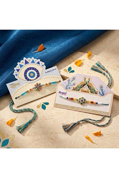 Generic Regal Premium Designer Floral Rakhi Set for Brother – Pack of 2 | Ele...
