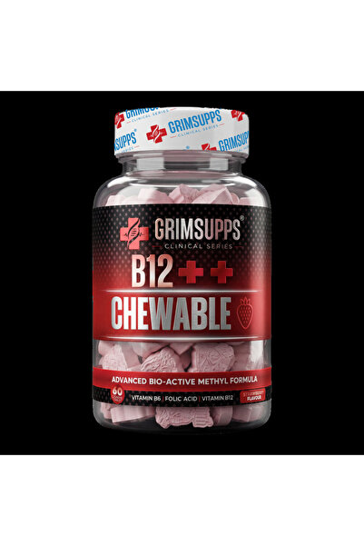Grimsupps B6+B12 Folic Acid 60 Strawberry Chewable Tablets