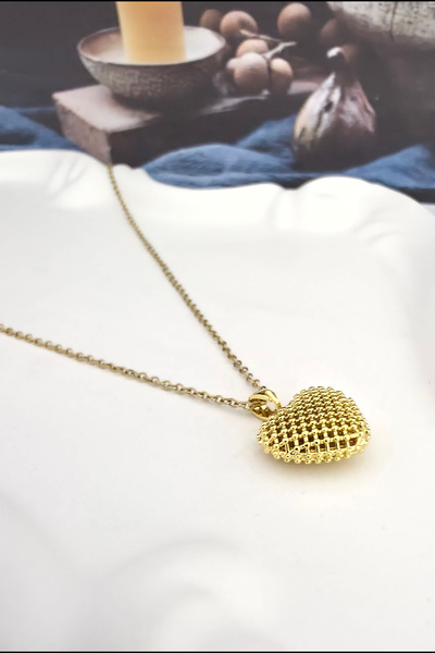 Reyna Steel Altın Çağı Yaşatan Çelik Takılar Steel necklace 45 cm