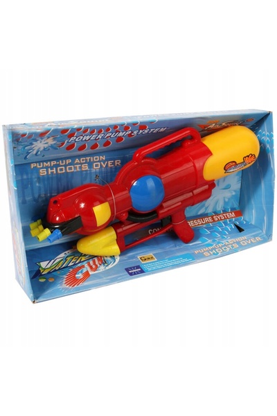 NO BRAND Pistol cu apă roșu, cu lungimea de 45 cm, cu rezervor reversibil pen...