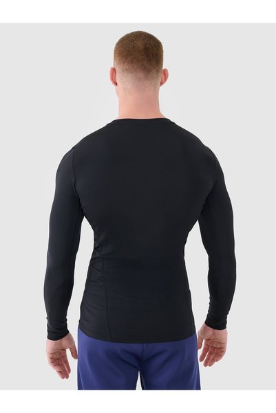 4F Tricou de antrenament cu mânecă lungă pentru bărbați 4FWMM00TFLOM507 Negru