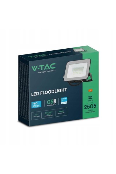 NO BRAND Proiector LED V-TAC 30W SAMSUNG CHIP PRO-S Negru VT-44030 6500K 2505...