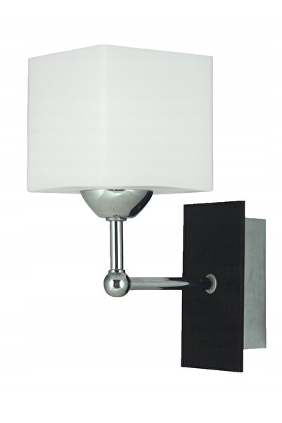 NO BRAND CUBETTO LAMPA KINKIET 1X60 E27 LEMN+CROM, alb + wenge