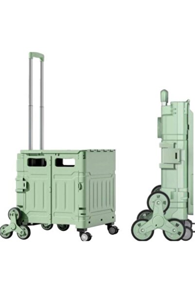 Tradeo Foldable 75L Rolling Storage Box with Adjustable Handle and Multi-Dire...