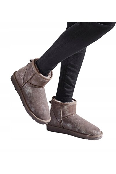 NO BRAND Botine de damă din piele, eskimosky, roz *38