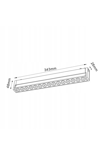 NO BRAND Spot pe șină cu montare magnetică, montaj aparent, 15W, 3CCT, Alb
