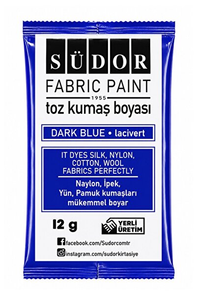 Artlantis Kumaş Boyası Toz 12 gr 1 Adet Südor Toz Kumaş Boyası Kot Pantalon G...