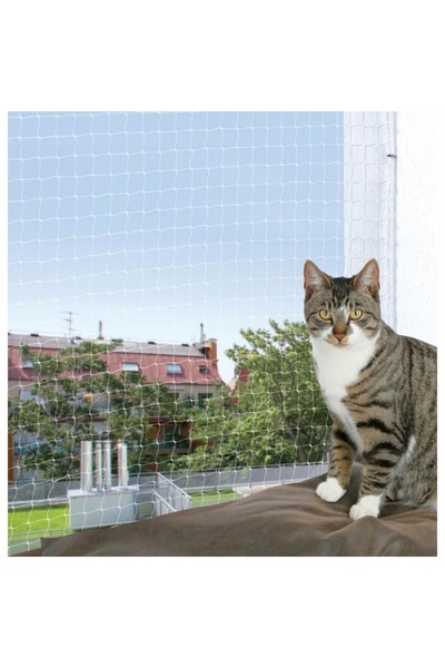 Trixie Plasă de protecție pentru fereastra balconului, pentru pisici, împotri...